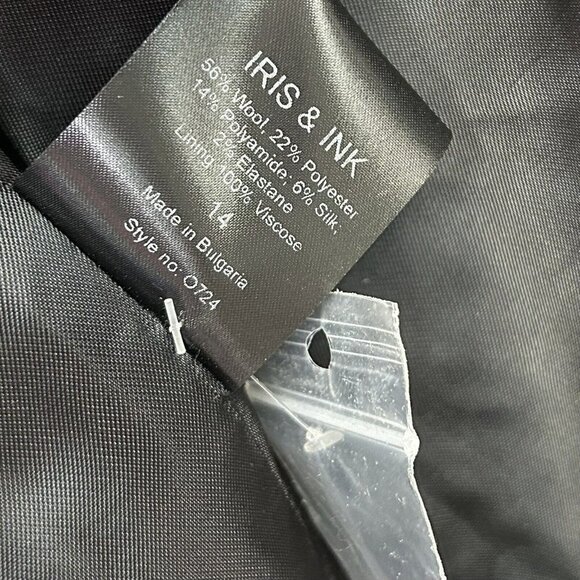 Iris and Ink Wool Blazer Jacket Womens Size 14 Business Casual Office Revolve - Picture 4 of 13